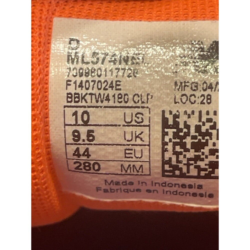 New Balance Ml574NEL SIZE 10D Royal Blue/Orange Great Tread Florida Gators - Picture 6 of 6